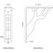 Ekena Millwork Damon Wrought Iron Bracket, (Triple center brace), Antiqued Warm Silver 2"W x 5 1/2"D x 8"H BKTM02X05X08TDAAWS - alternate 6